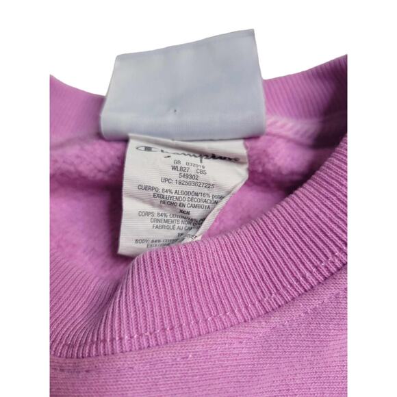 2774 Champion Reverse Weave Cropped Sweatshirt‎ Pink XS - Picture 3 of 6